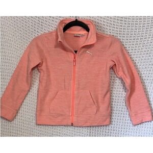Puma Girls Zip‎ Up Track Jacket Coral Pink Size 6